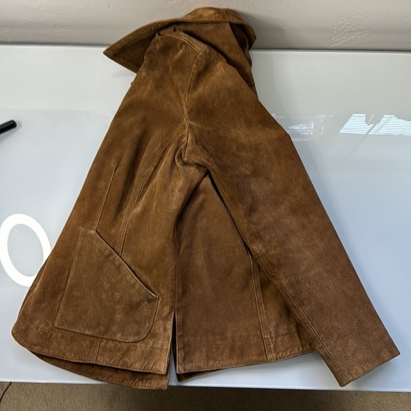 Christopher & Banks tan washable lined suede jacket M - Picture 6 of 13